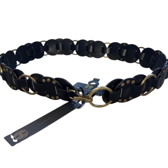 NWT HOUSE OF HARLOW 1960 WOMEN\'S STATEMENT LINK BLACK BELT- LARGE